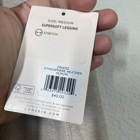 New Danskin Size Medium Supersoft Leggings Pants Atmosphere Heater High Rise - Picture 4 of 11